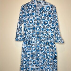 Tuckernuck Blue and White Floral Dress size Small